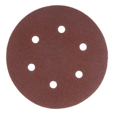 Круг абразивный на ворсовой подложке под "липучку", перфорированный, P 40, 150 мм, 5 шт.// Matrix