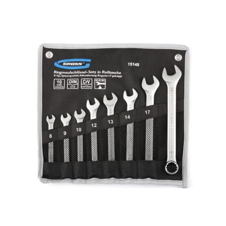 Набор комбинированных ключей GROSS 15148 (8 - 19 мм)  8 шт.