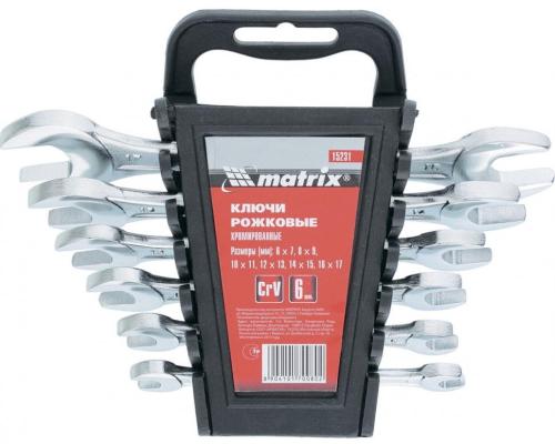 Набор рожковых ключей MATRIX 15231 (17 мм)  6 шт.