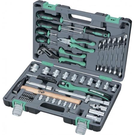 Набор инструментов STELS 14113  1/2 cr-v s2 усиленный кейс 58предм.