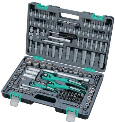 Набор инструментов STELS 14114  1/4 3/8 1/2 cr-v s2 усиленный кейс 151предм.