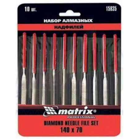 Набор надфилей MATRIX 15835  алмазных 140х70х3 10шт master