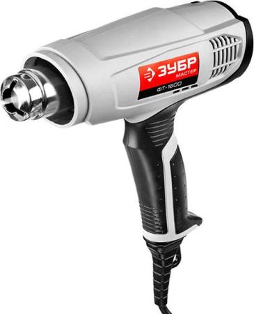 Фен технический ЗУБР ФТ-1600  мастер. слюдяной изолятор насадки 2 режима 350град/350л/мин