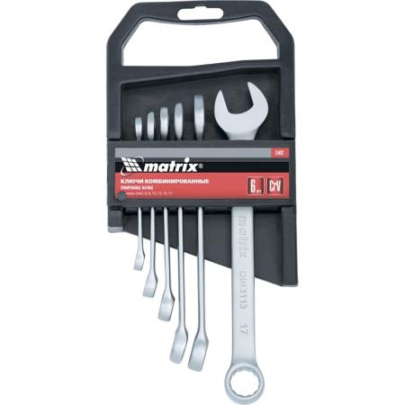 Набор комбинированных ключей MATRIX 15402 (6 - 17 мм)  6 шт.