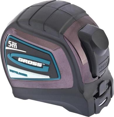 Рулетка GROSS 31124  doppelhaken 5м x 25мм двухсторонний зацеп нейлон двуст. шкала автоматич
