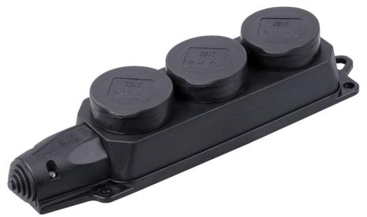 Розетка IEK ОМЕГА 16 А черный PKR61-016-2-K02