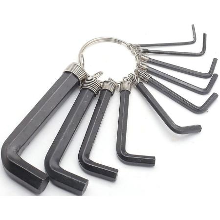 Набор ключей SPARTA 112665  HEX 15х10х10шт. оксидированные на кольце