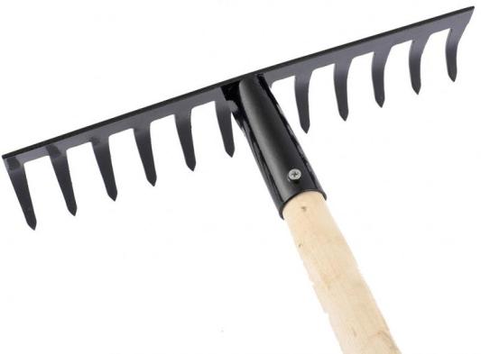 Грабли СИБРТЕХ 61741  12-зубые 310мм с черенком прямые