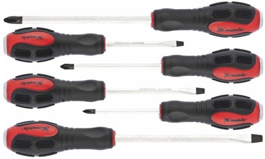 Набор отверток MATRIX 19120  ударных 6шт. ph1x75 ph2x100 ph3x150 sl5x75 sl6x100 sl8x150 crv