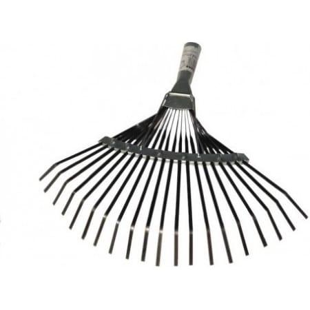 Грабли СИБРТЕХ 61778  веерные 20 зубьев без черенка оксидированные плоский зуб