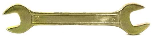 Ключ рожковый, 13 х 14 мм, желтый цинк// Сибртех