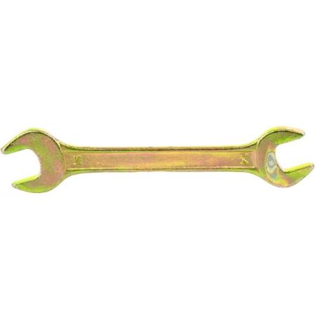 Ключ рожковый, 14 х 15 мм, желтый цинк// Сибртех