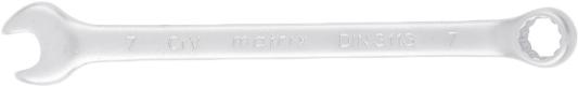 Ключ комбинированный, 7 мм, CrV, матовый хром// Matrix