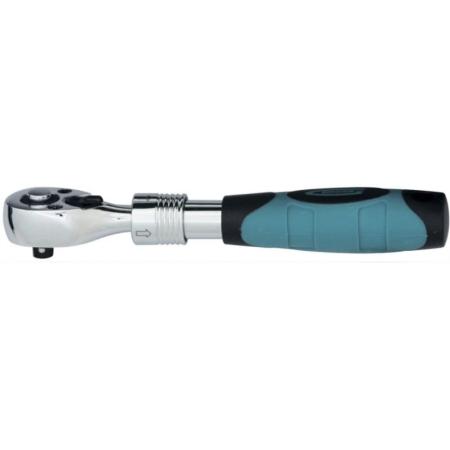 Ключ телескопический трещоточный 1/4", 150-200 мм, CrV, хромир., 2-х комп. рукоятка // Gross