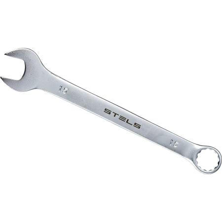 Ключ комбинированный, 15 мм, CrV, матовый хром// Stels