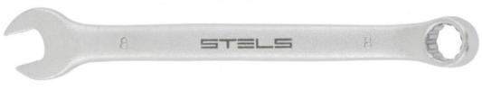 Ключ комбинированный, 8 мм, CrV, матовый хром// Stels