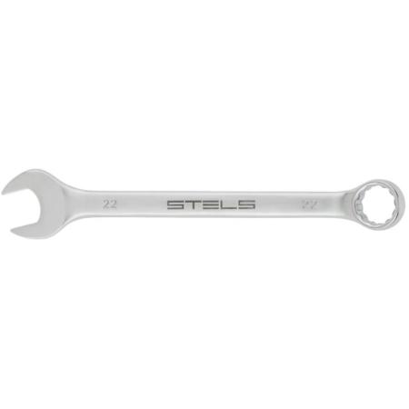 Ключ комбинированный, 22 мм, CrV, матовый хром// Stels