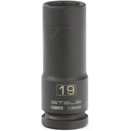 Головка ударная удлиненная шестигранная, 19 мм, 1/2", CrMo // Stels