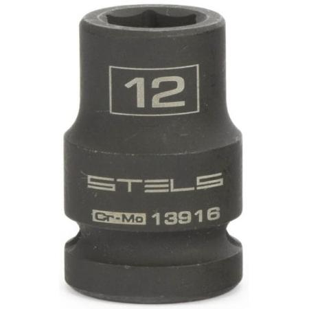 Головка ударная шестигранная, 12 мм, 1/2", CrMo // Stels