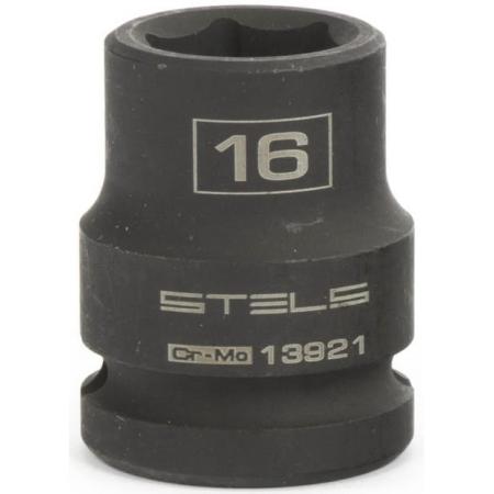 Головка ударная шестигранная, 16 мм, 1/2", CrMo // Stels