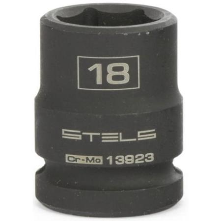 Головка ударная шестигранная, 18 мм, 1/2", CrMo // Stels