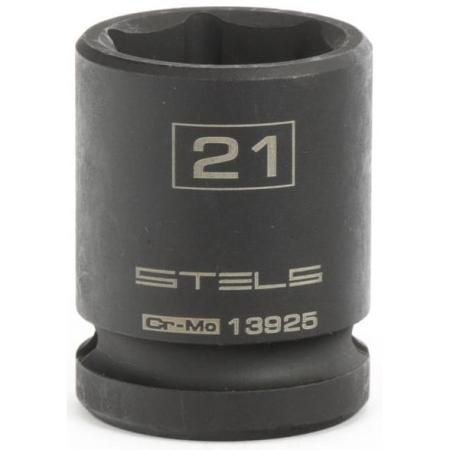 Головка ударная шестигранная, 21 мм, 1/2", CrMo // Stels
