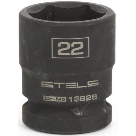 Головка ударная шестигранная, 22 мм, 1/2", CrMo // Stels