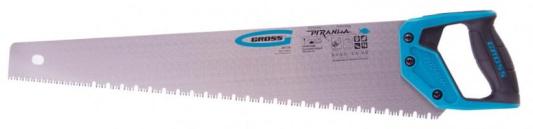 Ножовка по дереву "PIRANHA",550 мм,сегм.строение рабочей кромки,7-8 TPI,зуб-3D,2-х к. рук-ка// Gross