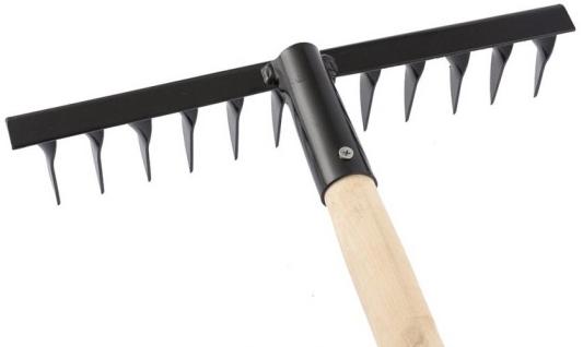Грабли 12-зубые,300мм,с черенком,витые Россия// Сибртех