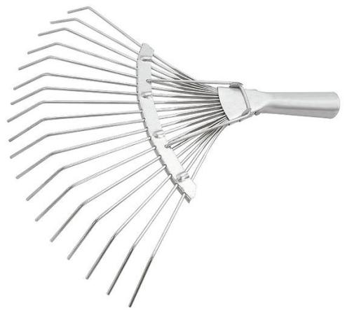 Грабли веерные 18 зубьев, без черенка, оцинкованные, круглый зуб Россия// Сибртех