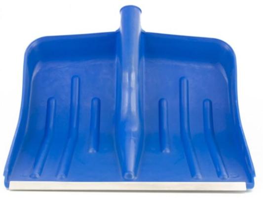 Лопата снеговая синяя, 400 х 420 мм, без черенка, пласт., алюм. окантовка Россия// Сибртех