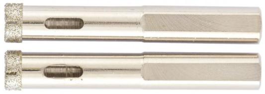 Сверло алмазное по керамограниту, 10 х 67 мм, 3-гранный хвостовик 2 шт.// Matrix