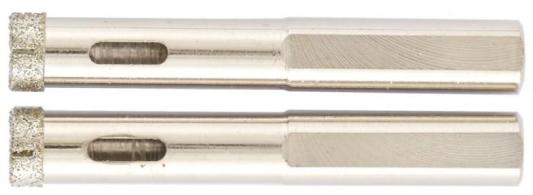 Сверло алмазное по керамограниту, 8 х 67 мм, 3-гранный хвостовик 2 шт.// Matrix
