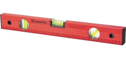 Уровень алюминиевый, 1000 мм, 3 глазка, красный, линейка// Matrix