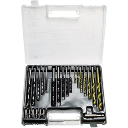 Набор сверл комбинированный ( бетон 4-10мм, мет. 2-10мм, дер. 4-10мм) + дюбеля, 300пр.// Matrix