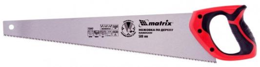 Ножовка по дереву, 500 мм, 7-8 TPI, зуб - 3D, каленый зуб, двухкомпонентная рукоятка// Matrix