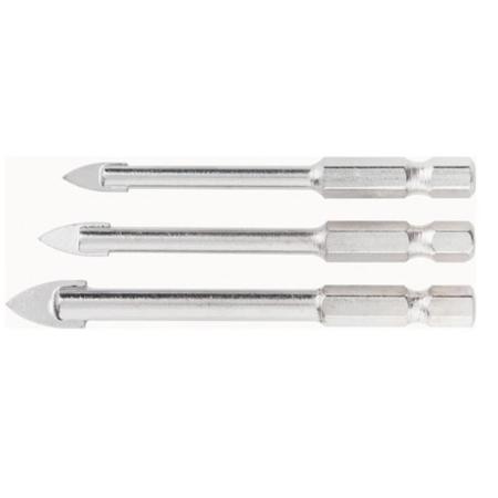 Набор сверл по керамической плитке, 5 - 6 - 8мм, шестигранный хвостовик// Matrix