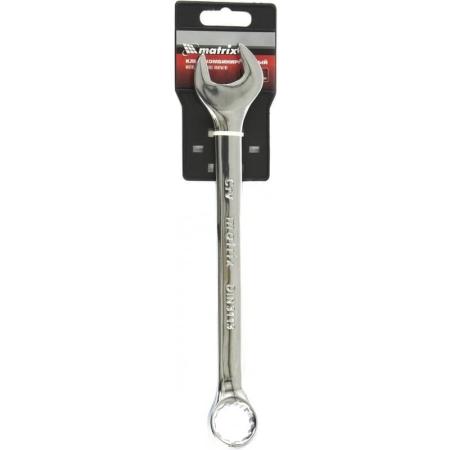 Ключ комбинированный, 27 мм, CrV, полированный хром// Matrix