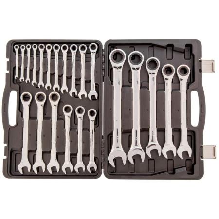 Набор ключей комбинированных, трещоточных 22 шт.// Matrix