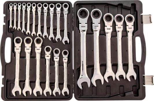 Набор ключей комбинированных, трещоточных шарнирных 22шт.// Matrix