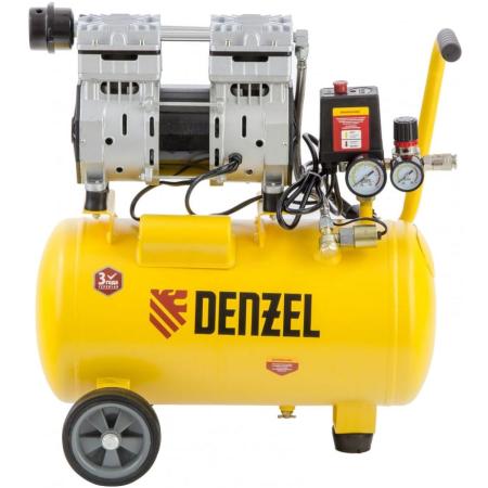Компрессор DLS950/24 безмаслянный малошумный 950 Вт, 165 л/мин,ресивер 24 л// Denzel
