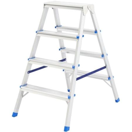 Стремянка двусторонняя 4ст., алюминиевая, Россия// Сибртех