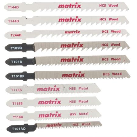 Набор полотен для электролобзика универсальный, 10 шт, T-SET1001// Matrix