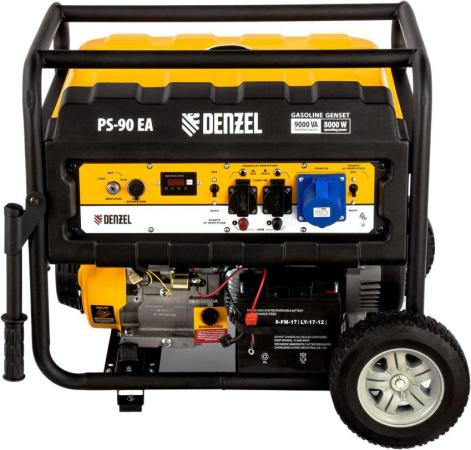 Генератор бензиновый PS 90 EA, 9,0 кВт, 230В, 25л, коннектор автоматики, электростартер// Denzel