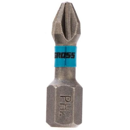 Набор бит торсионных PH2x25 мм, для ударных шуруповертов, 10 шт.// Gross