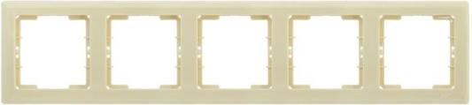 Iek EMB50-K33 РГ-5-БК Рамка 5 мест. гориз. BOLERO кремовый
