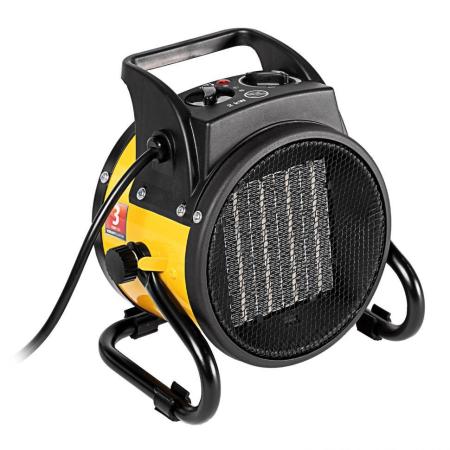 Тепловая пушка Denzel DHC 2-100 2000 Вт чёрный желтый