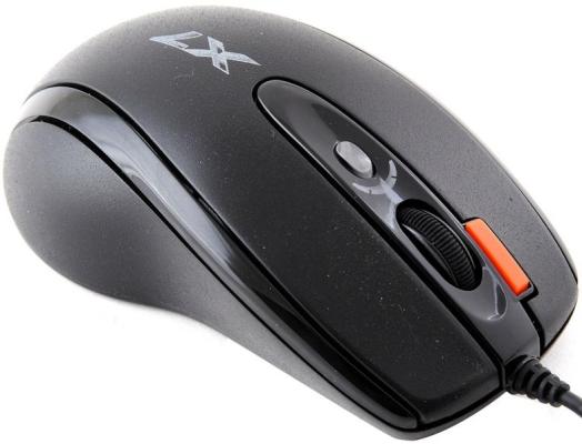 Мышь A4Tech X-718BK USB Black 6 кн, 1 кл-кн, 3200 dpi