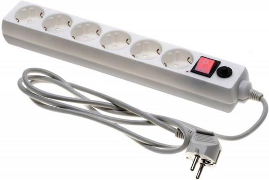 Сетевой фильтр Бюрократ 600SH-16-1.8-W 6 розеток 1.8 м