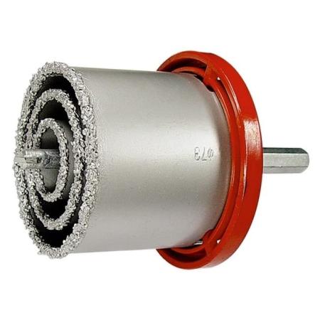 Набор коронок по керамич. плитке, 33-53-67-73-83 мм + напил., в пласт.боксе, 6-гран.хвост.// Matrix